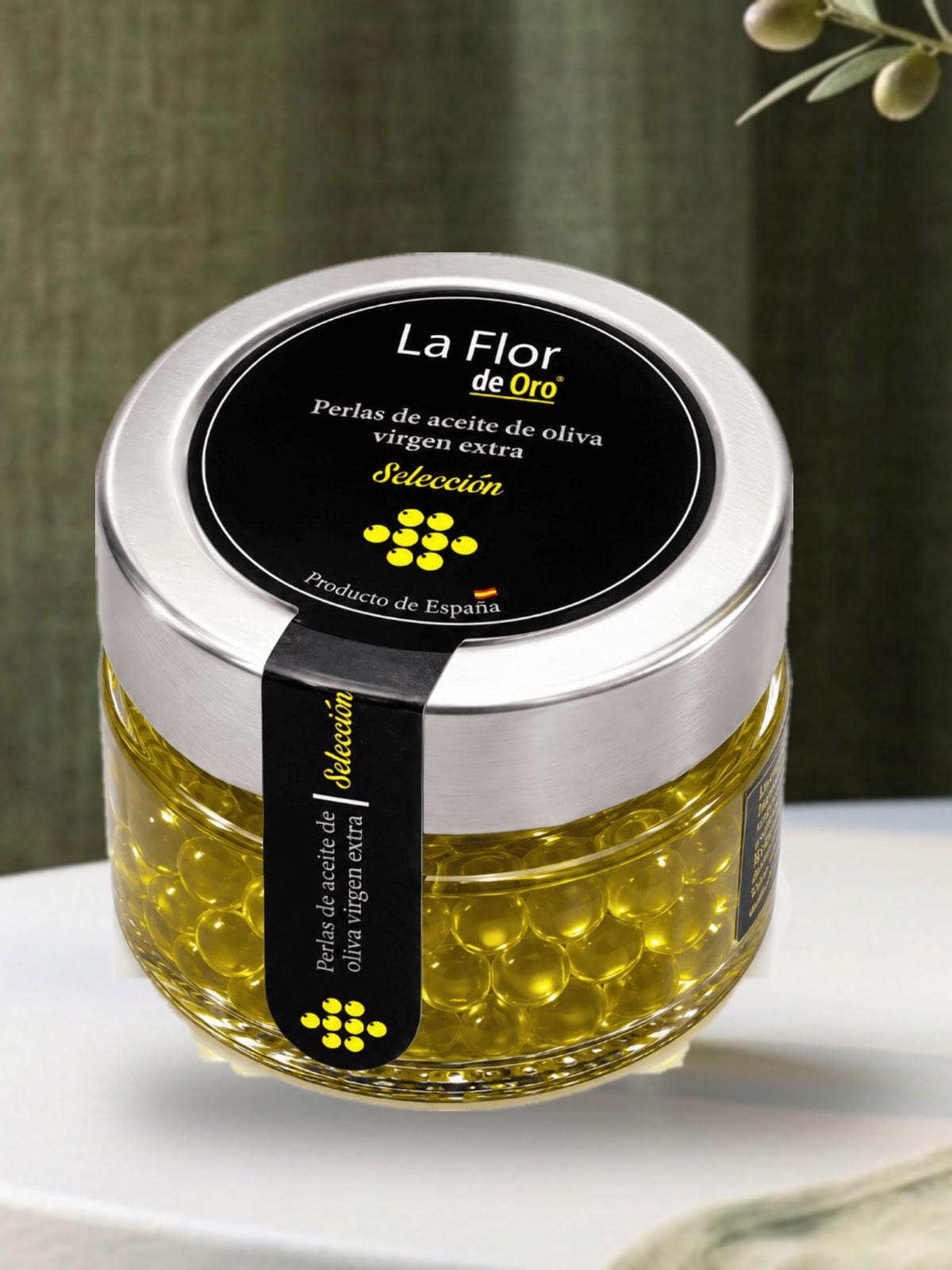 PERŁY Z OLIWY Z OLIWEK EXTRA VIRGIN LA FLOR DE ORO – KAWIOR OLIWNY 50 G