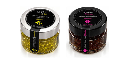 ZESTAW PEREŁ GOURMET – PERŁY Z OLIWY EXTRA VIRGIN I OCTU BALSAMICZNEGO